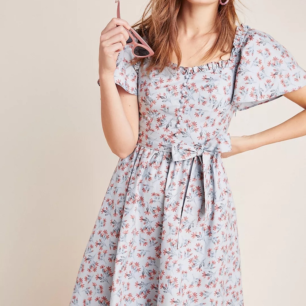 Floral Blue Dress